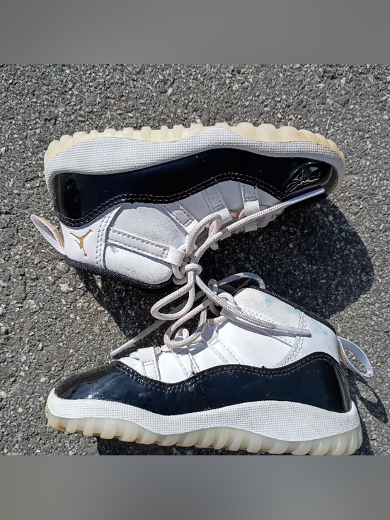 Jordan Other - Jordan 11 Retro Toddler 8c White Black Patent Leather Sneaker Shoes